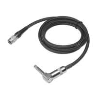 PROFESSIONAL GUITAR INPUT CABLE FOR WIRELESS W/ 90-DEGREE 1/4" PHONE PLUG, 36" LONG, TERMINATED W/
